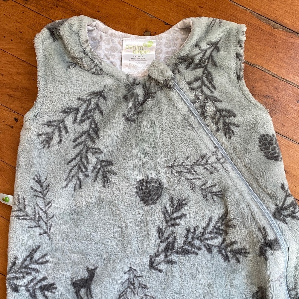 Perlim Pinpin - Gray Fleece Sleepsack - Togs 1.5 - Size 6-18 months